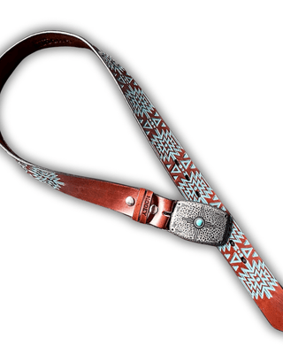 Dakota - Brown and Turquoise Aztec Hooey Belt – Apparel from Bronco Western Supply Co.