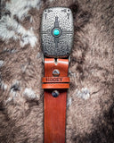 Dakota - Brown and Turquoise Aztec Hooey Belt - Apparel - Hooey - Bronco Western Supply Co.