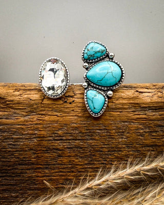 Darcy Dual Stone Cuff Ring – Jewelry from Bronco Western Supply Co.