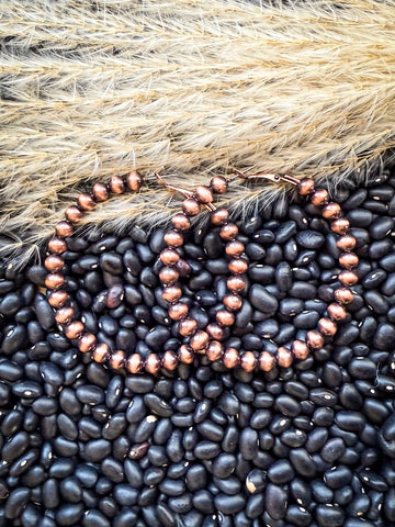 Darcy Navajo Style Pearl Fashion Hoop Earrings - Jewelry - Blue Tortoise - Bronco Western Supply Co.