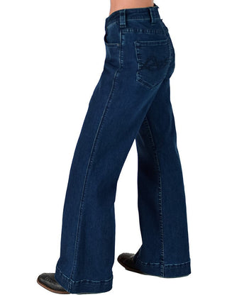 Dark Wide Leg Trouser Jeans by Cowgirl Tuff – Apparel from Bronco Western Supply Co.