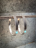 Darla Hoop Fashion Earring - Silver/Turquoise - Jewelry - Blue Tortoise - Bronco Western Supply Co.