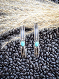 Darla Hoop Fashion Earring - Silver/Turquoise - Jewelry - Blue Tortoise - Bronco Western Supply Co.
