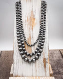 Del Rio Layered Fashion Necklace - Silver - Jewelry - Blue Tortoise - Bronco Western Supply Co.