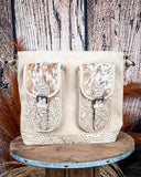 Desert Bloom Tooled Hairon Shoulder Bag in Tan by Trinity Ranch - Purses & Wallets - Montana West - Bronco Western Supply Co.