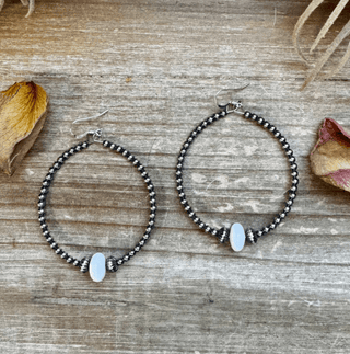 Desert Darling Pink Conch Hoops – Jewelry from Bronco Western Supply Co.