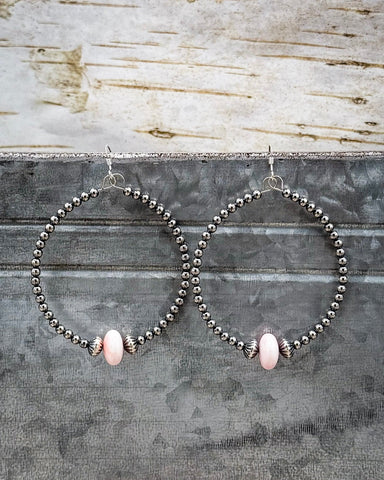 Desert Darling Pink Conch Hoops - Jewelry - The Bijoux Fab - Bronco Western Supply Co.