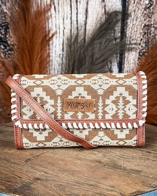 Desert Dawn Aztec Wristlet in Brown by Wrangler – Purses & Wallets from Bronco Western Supply Co.
