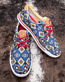 Desert Drift Twisted X Kicks - Blue Multi Aztec - Women's Shoes - Twisted X - Bronco Western Supply Co.