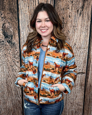 Desert Herd Quilted Jacket by Lucky and Blessed – Apparel from Bronco Western Supply Co.