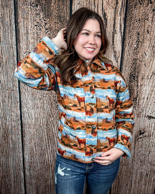 Desert Herd Quilted Jacket by Lucky and Blessed – Apparel from Bronco Western Supply Co.