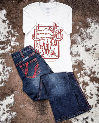 Desert Hollow Graphic Tee in Natural – Apparel from Bronco Western Supply Co.