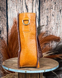 Desert Jewel Handtooled Hair - On Leather Concealed Carry Bag in Timber Brown by Myra Bag - Purses & Wallets - Myra Bag - Bronco Western Supply Co.