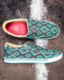 Desert Prism Twisted X Slip - On Kicks - Brown and Turquoise - Women's Shoes - Twisted X - Bronco Western Supply Co.