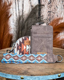 Desert Sky Aztec Wristlet Wallet Set in Coffee by Wrangler - Purses & Wallets - Montana West - Bronco Western Supply Co.