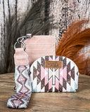Desert Sky Aztec Wristlet Wallet Set in Dark Pink by Wrangler - Purses & Wallets - Montana West - Bronco Western Supply Co.