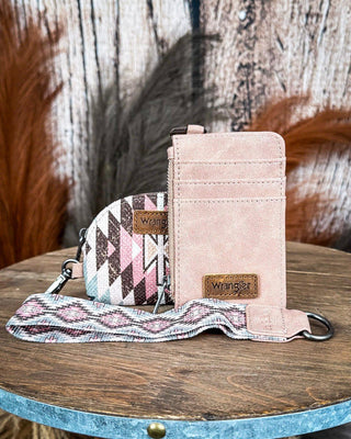 Desert Sky Aztec Wristlet Wallet Set in Dark Pink by Wrangler – Purses & Wallets from Bronco Western Supply Co.