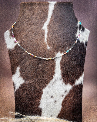 Desert Sunrise Kingman Dahlia Beaded Necklace – Jewelry from Bronco Western Supply Co.