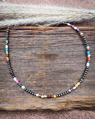 Desert Sunrise Kingman Dahlia Beaded Necklace – Jewelry from Bronco Western Supply Co.