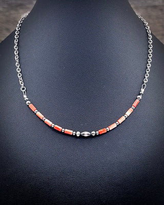 Desert Sunset Spiny Oyster Heishi Beaded Necklace – Jewelry from Bronco Western Supply Co.