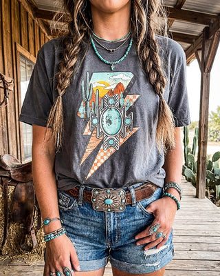 Desert Voltage Western Graphic Tee – Apparel from Bronco Western Supply Co.