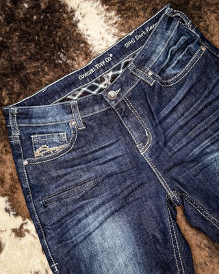 DFMI Dark Flannel Bootcut Jeans - Apparel - Cowgirl Tuff Company - Bronco Western Supply Co.