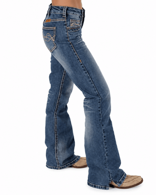 DFMI Faded Bootcut Jeans in Medium Wash by Cowgirl Tuff – Apparel from Bronco Western Supply Co.
