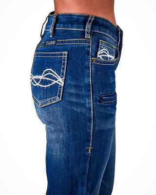 DFMI Flannel Lined Bootcut Jeans in Medium Wash by Cowgirl Tuff – Apparel from Bronco Western Supply Co.