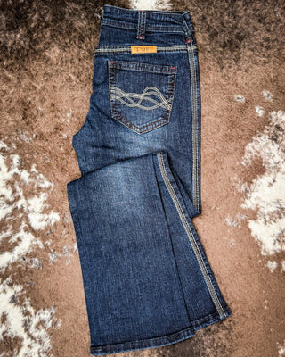 DFMI Indigo Mid - Rise Bootcut Jeans by Cowgirl Tuff – Apparel from Bronco Western Supply Co.