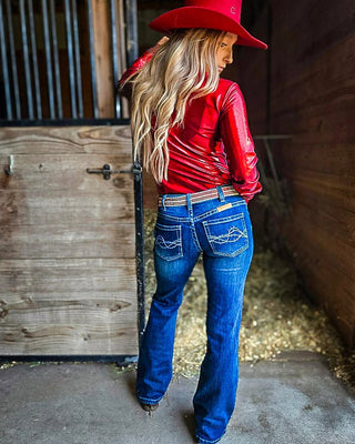 DFMI Sapphire Bootcut Jeans in Dark Wash by Cowgirl Tuff – Apparel from Bronco Western Supply Co.