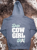 Doin' Cowgirl Sh*t Hoodie - Gray - Apparel - Bronco Western Supply Co. - Bronco Western Supply Co.
