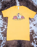 Don't Mess with the Cowgirl Graphic Tee - Mustard - Shirts & Tops - The Lattimore Claim - Bronco Western Supply Co.