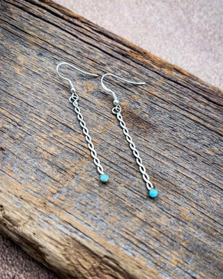 Dot Turquoise Twisted Wire Earrings by Katrina Tsosie – Jewelry from Bronco Western Supply Co.