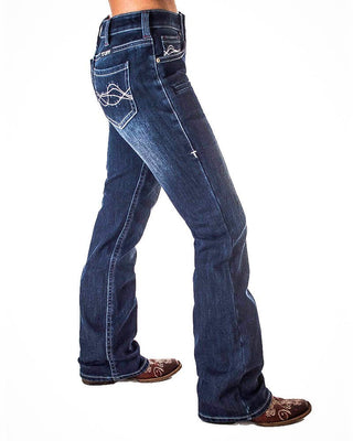 Double Down Flannel Lined Bootcut Jeans in Dark Wash by Cowgirl Tuff – Apparel from Bronco Western Supply Co.
