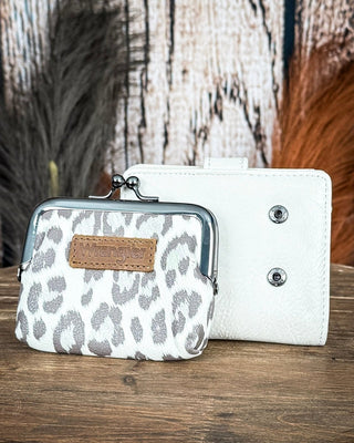Driftline Leopard Bi - Fold Wallet in Beige by Wrangler – Purses & Wallets from Bronco Western Supply Co.