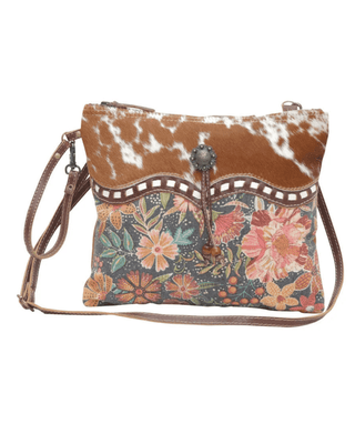 Dusa Floral Hair-On Crossbody Bag by Myra Bag – Purses & Wallets from Bronco Western Supply Co.