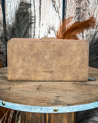 Dusk Trail Tooled Wallet in Brown by Wrangler – Purses & Wallets from Bronco Western Supply Co.