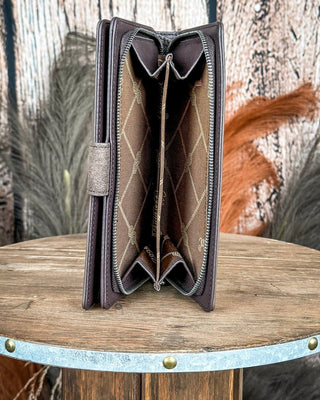 Dusk Trail Tooled Wallet in Coffee by Wrangler – Purses & Wallets from Bronco Western Supply Co.