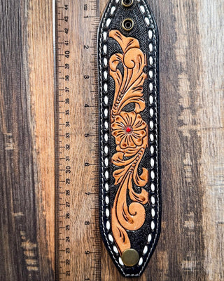 Dust and Petals Tooled Leather Bracelet – Jewelry from Bronco Western Supply Co.