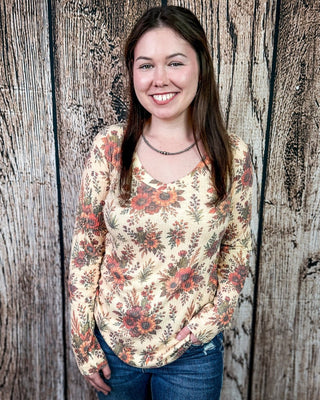 Dust & Daisies Long Sleeve Top by Sterling Kreek – Apparel from Bronco Western Supply Co.