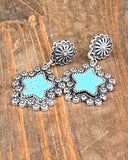 Dust & Dazzle Dangle Fashion Earrings - Jewelry - Blue Tortoise - Bronco Western Supply Co.