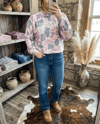Dusty Camo Howdy Pullover Sweatshirt – Apparel from Bronco Western Supply Co.