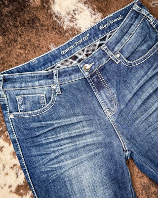 Edgy Flannel Bootcut Jeans – Apparel from Bronco Western Supply Co.