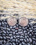 Eliza Flower Stud Fashion Earrings - Copper/Silver - Jewelry - Blue Tortoise - Bronco Western Supply Co.