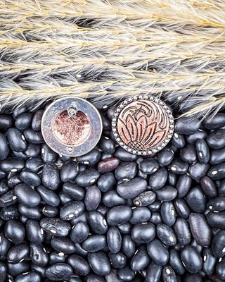 Eliza Flower Stud Fashion Earrings - Copper/Silver – Jewelry from Bronco Western Supply Co.