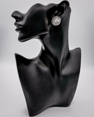 Eliza Flower Stud Fashion Earrings in Silver – Jewelry from Bronco Western Supply Co.