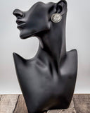 Ellie Western Rope Filigree Round Fashion Stud Earrings - Silver - Jewelry - Blue Tortoise - Bronco Western Supply Co.