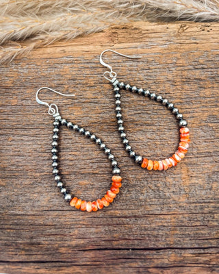 Ember Vale Spiny Oyster and Sterling Silver Teardrop Earrings – Jewelry from Bronco Western Supply Co.