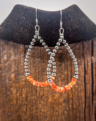 Ember Vale Spiny Oyster and Sterling Silver Teardrop Earrings – Jewelry from Bronco Western Supply Co.