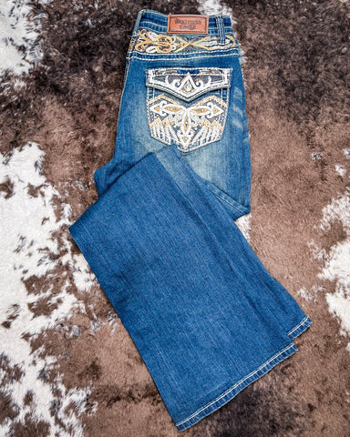 Emberglow Embellished Bootcut Jeans - Apparel - Denim Zone USA - Bronco Western Supply Co.